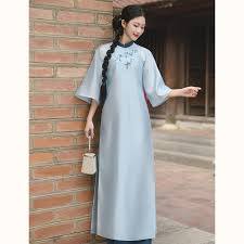 CÁC MẪU ÁO DÀI DÁNG SUÔNG