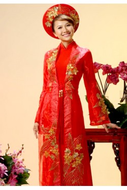 Bộ sưu tập áo dài cưới có áo khoác