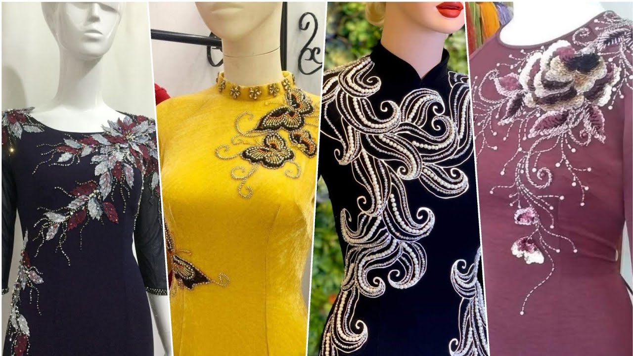Bộ sưu tập áo dài bà sui kết cườm